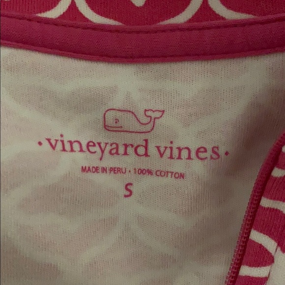 Vineyard Vines 1/4 Zip Pink XS Whale Tail - Picture 3 of 8
